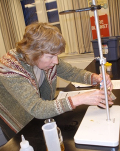 River Guardian conducting a titration.: Photograph courtesy of Clean Annapolis River Project